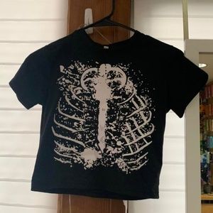 Skeleton Crop Top